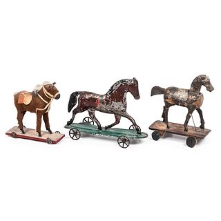 Three Horse Pull Toys