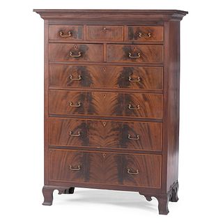 A Federal Mahogany Tall Chest of Drawers