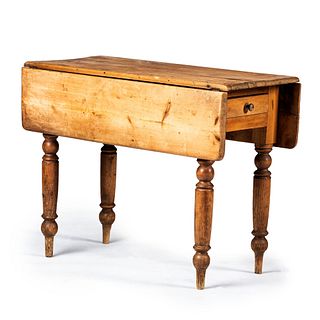 A Country Turned Pine Pembroke Table