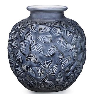 LALIQUE Rare large "Charmilles" vase
