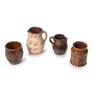 Four Stoneware Jars and Pitchers