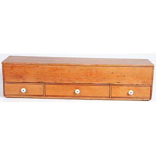 A Dovetailed Pine Storage Box with Three Drawers