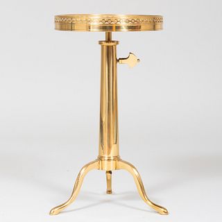 John Boone Brass and Marble Drinks Table