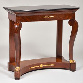 Louis Philippe Ormolu-Mounted Mahogany Console Table