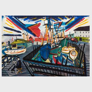 Margules de Hirsh (1899-1965): Port Scene