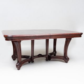 Art Nouveau Charles Plumet Stained Oak Extension Dining Table