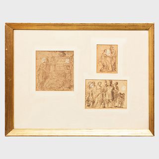 French School: Drawings from the Antique: A Group of Three