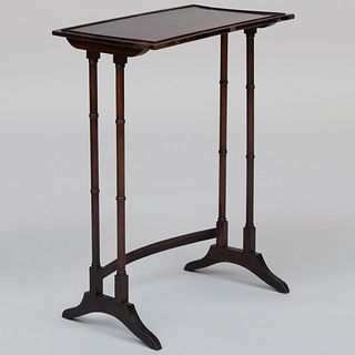 Rosewood Faux Bamboo Side Table