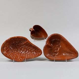 Three French Redware Pottery Molds
