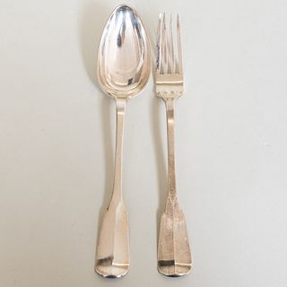 Belgian Silver Fork and Spoon Set
