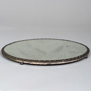 Silver Plate Mounted Mirror Surtout