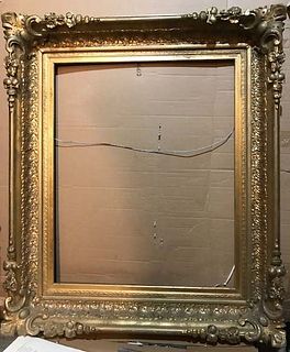 Antique Gold Leaf Ornate Design Exceptional Picture/Mirror Frame,19th/20th C