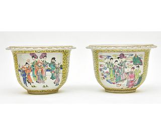 Pair of Chinese Porcelain Planters