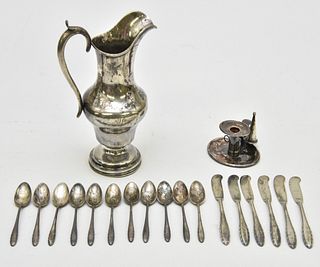 Coin Silver Pitcher etc.