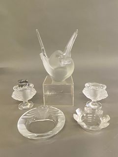 Lalique Vase, Lighters, Ashtrays