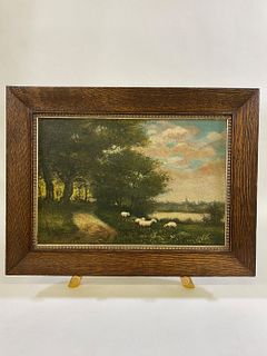 J. Davis Oil on Canvas Landscape