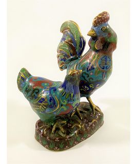 Chinese Cloisonne' Figural Group