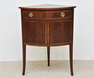 Hepplewhite Style Corner Cabinet