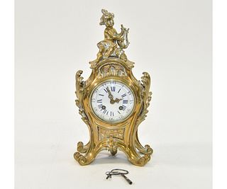 French Brass Mantle Clock