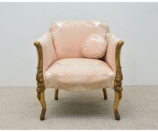 Pink Upholstered Bedroom Chair