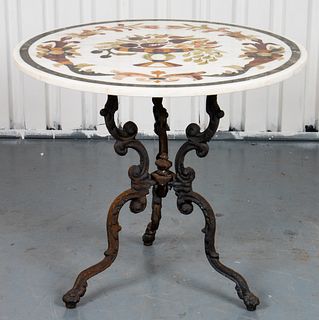 Italian Rococo Style Pietra Dura Table