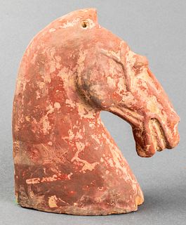 Chinese Han Dynasty Pottery Horse Head