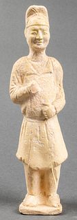 Early Chinese Tang Straw Glazed Pottery Figure