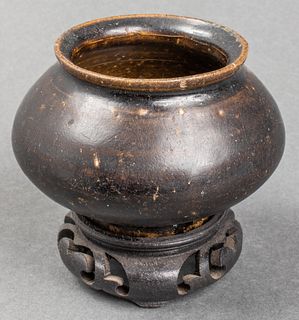 Chinese Song Brown Glazed Jar, 13th Century