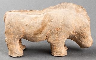 Chinese Han Dynasty Pottery Boar Figure