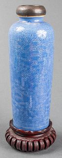 Chinese Blue Glaze Porcelain Vase