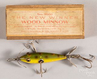 The New Winner Wood Minnow box, etc.