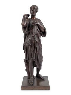 A Patinated Bronze Figure of Diana of Gabii
Height 17 inches.