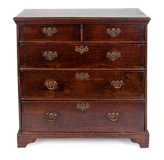 A George I Style Oak Chest of Drawers
Height 40 x width 40 x depth 21 inches.