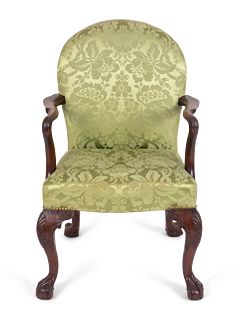 A Chippendale Style Carved Mahogany Armchair
Height 35 x width 23 x depth 22 inches.