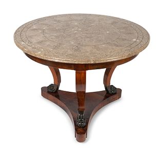 A Louis Philippe Style Center Table
Height 28 x diameter 39 inches.