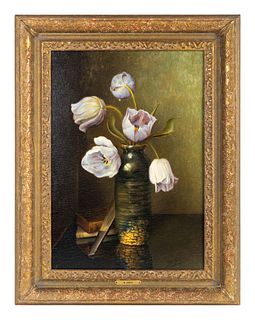 Bernardus Arps 
(Dutch, 1865-1938)
Still Life with Lavender Tulips