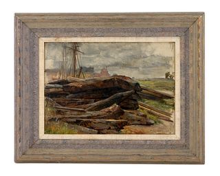 Edgar Bundy
(English, 1862-1922)
The Shipyard, 1894
