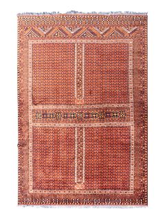 A Yomud Bokhara Wool Carpet
12 feet 7 inches x 8 feet 8 inches.