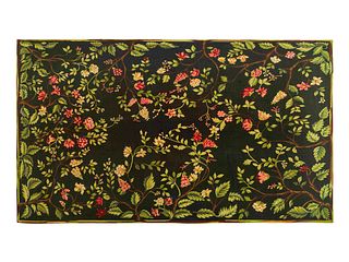 A Large Floral and Foliate Patterned Woven Carpet
17 feet 9 inches x 12 feet.
