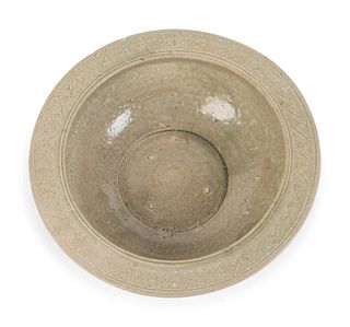 A Chinese Celadon-Glazed Porcelain Bowl