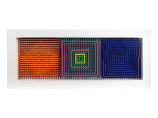 Yaacov Agam
(American/Israeli, b. 1928)
Untitled (Concentric Squares), 1970