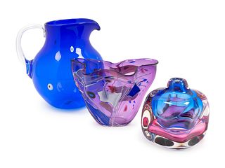 Three Art Glass Articles