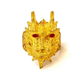 22k Gold Chinese Dragon Ring