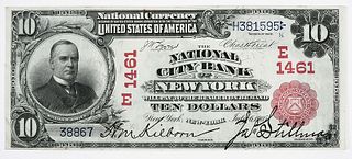 1902 $10 National City Bank New York, NY