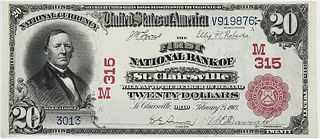 1902 $20 First NB St. Clairsville, Ohio