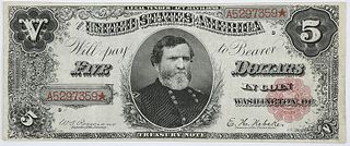1890 $5 Treasury Note
