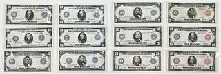 Dozen Series of 1914 Federal Reserve Notes 
