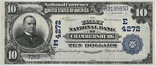 1902 $10 Valley NB Chambersburg, Pennsylvania 