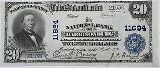 1902 $20 NB of Harrisonburg, Virginia 