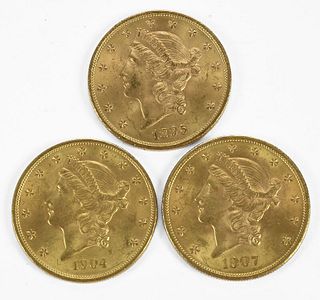 16 Liberty Head $20 Gold Coins